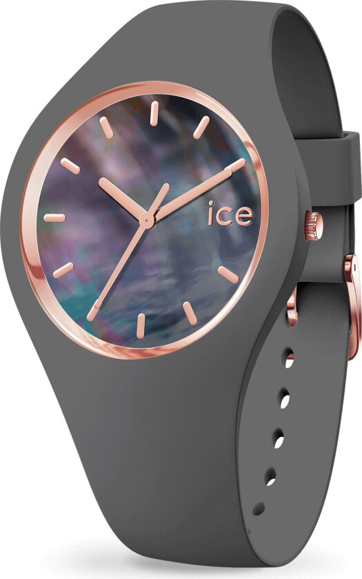 Ice Pearl Grey Medium 016938 - Kvarts - Grå - Dameklokker - Silikon - Mineral
