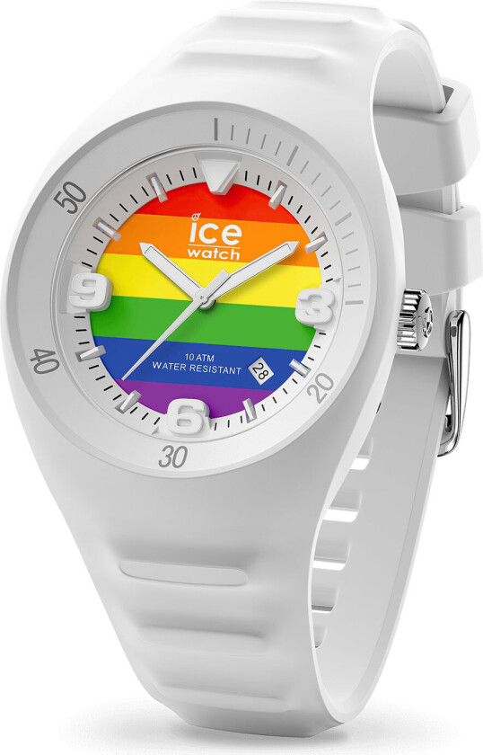 Ice P. Leclercq Rainbow Medium 017596 - Kvarts - Hvit - Dameklokker - Silikon - Mineral