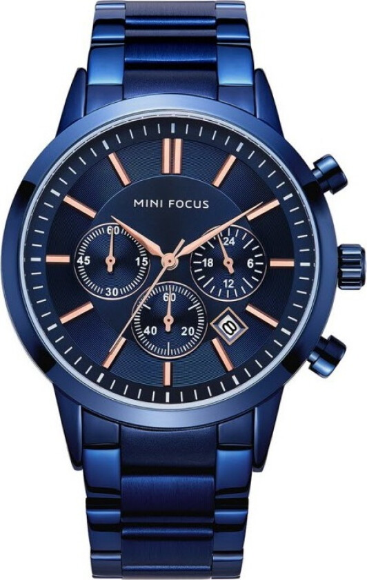 Blue MF0188G-4 - Kvarts - Blå - Herreklokker - Rustfritt stål - ledd m/pin - Mineral