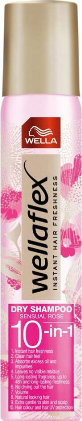 Bilde av Wellaflex Dry Shampoo Sensual Rose, 180 ml  Tørrsjampo