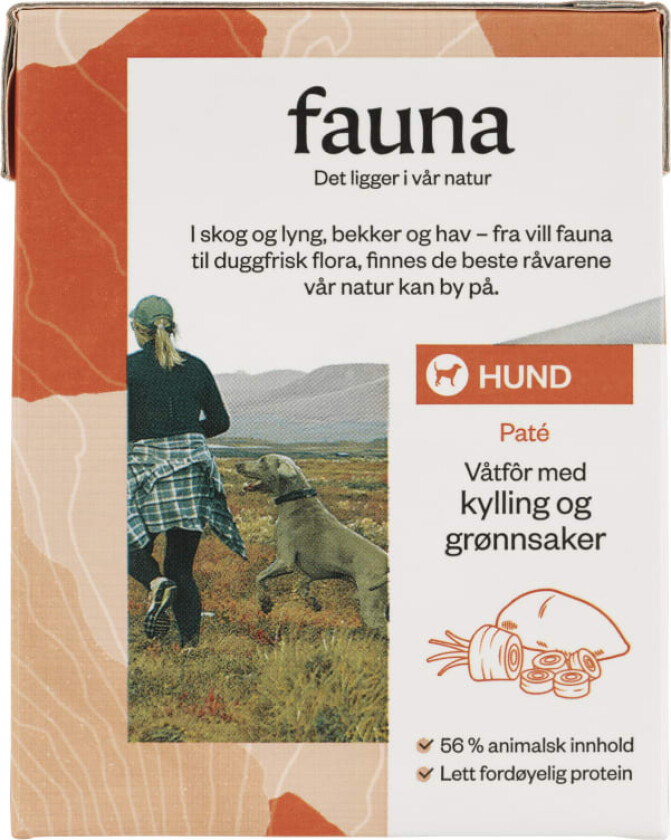 Bilde av Fauna Hund Våtfor Kylling&Grønnsaker 375g