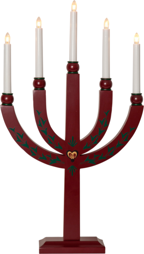 Lysestake Elias Tradition 61 cm Rød