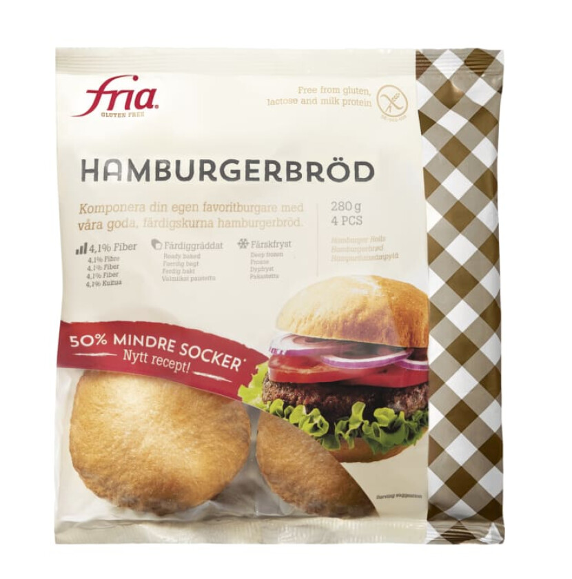 Hamburgerbrød glutenfri 280g