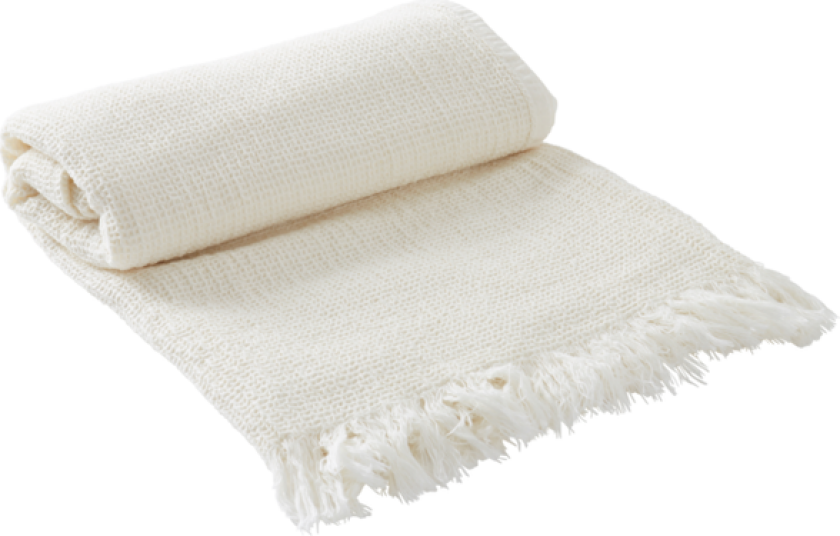 pledd 130x170 cm Naturhvit