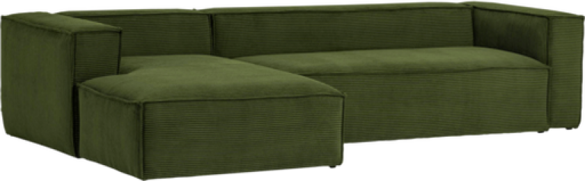 BLOK sofa - divan venstre Mørk grønn