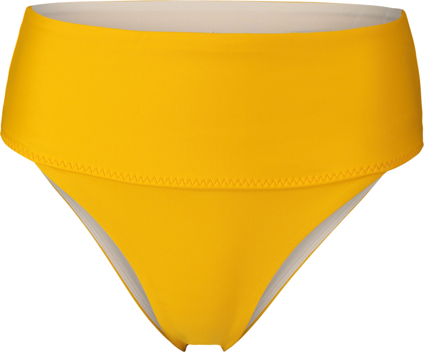 Women's Mid Waist Bikini Brief 36, Bright Sunset Yellow