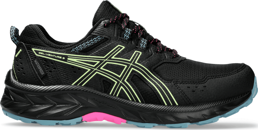 Asics Women's Gel-Venture 9 Waterproof Black/Lime Green 36, Black/Lime Green