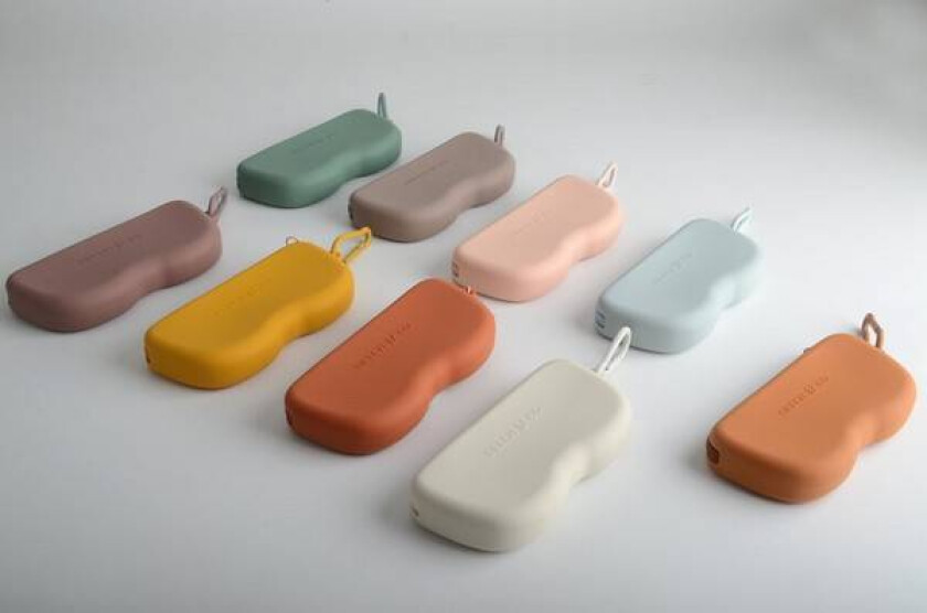 Silikon Brilleetui Silicone Sunglass Case, Lys Blå