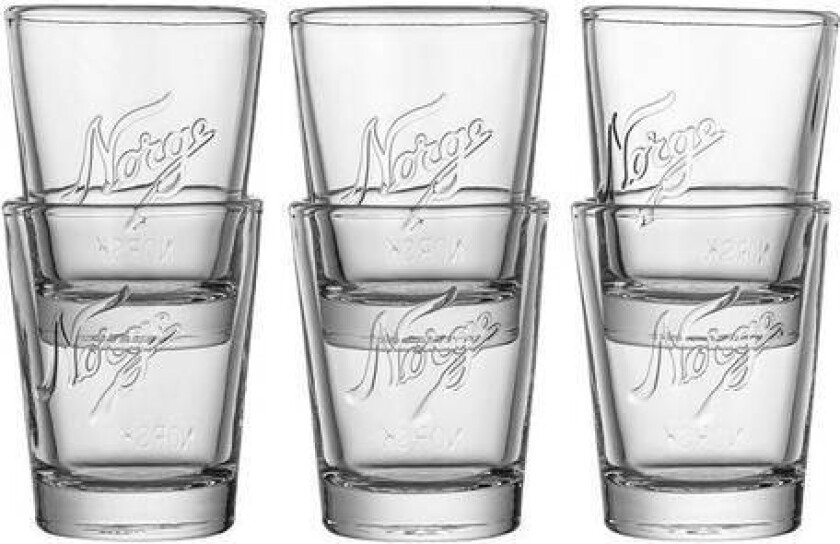 Hadeland Glassverk Shotglass 6pk Norgesglasset
