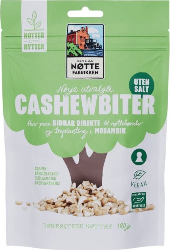 Cashewnøtter Ferdig Kutta u/Salt 180g Dln
