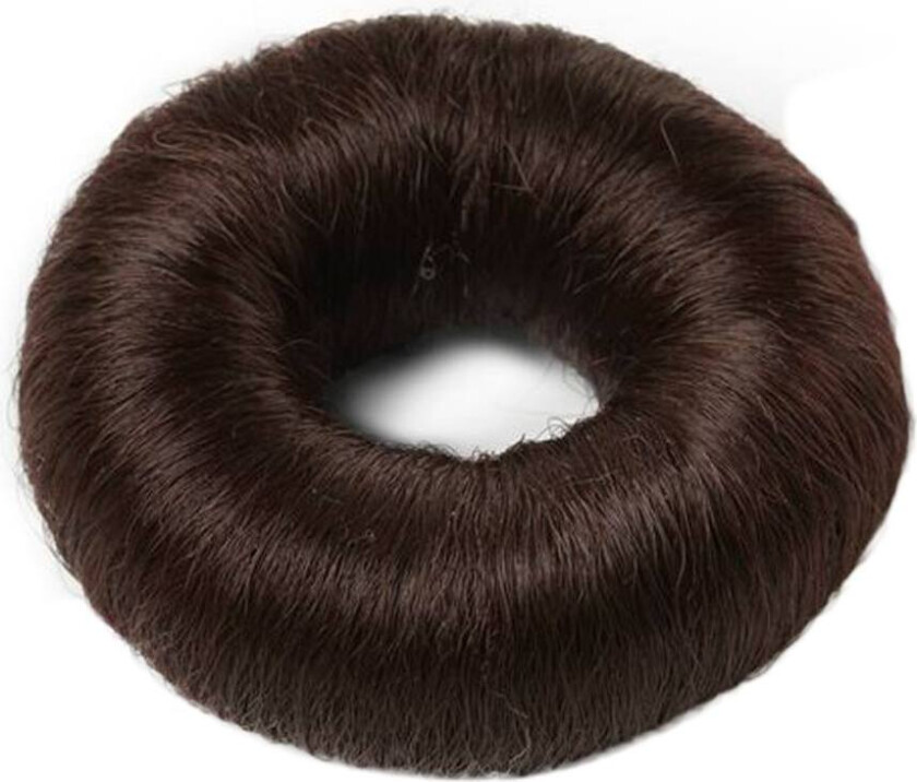 Synthetic Hair Bun Small Brown