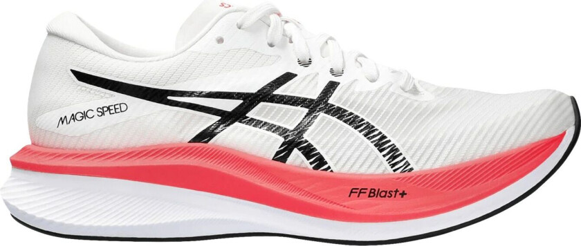 Asics Magic Speed 3, løpesko, dame WHITE/BLACK