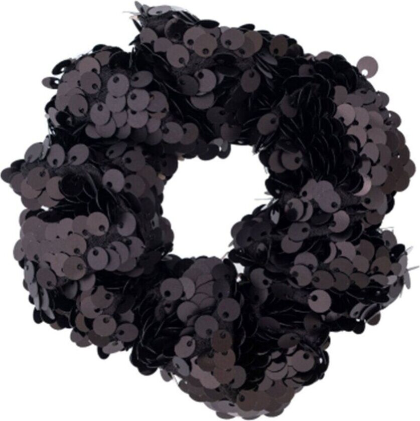 DARK Sequin Scrunchie Black