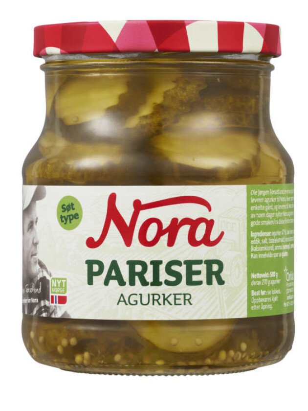 Pariseragurker Skivede 580g