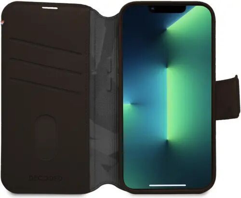 Leather Detachable Wallet Iphone 14 Plus Brun