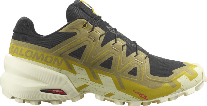 Men's Speedcross 6 44, Black/Cress Green/Transparent Yellow