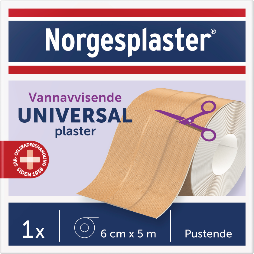 Universal klippeplaster, 6cm x 5m, 1 stk.