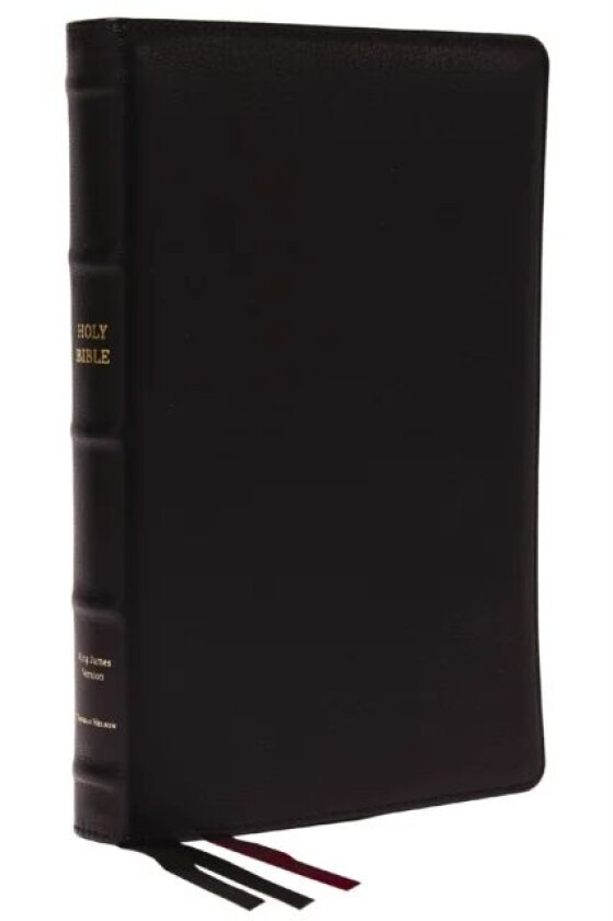 KJV, Thinline Bible, Large Print, Premium Goatskin Leather, Black, Premier Collection, Red Letter, T av Thomas Nelson
