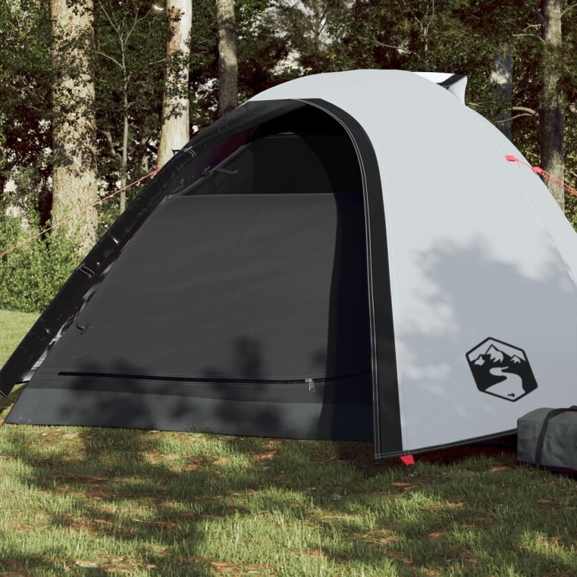 Campingtelt 4 personer hvit 267x272x145 cm 185T taft