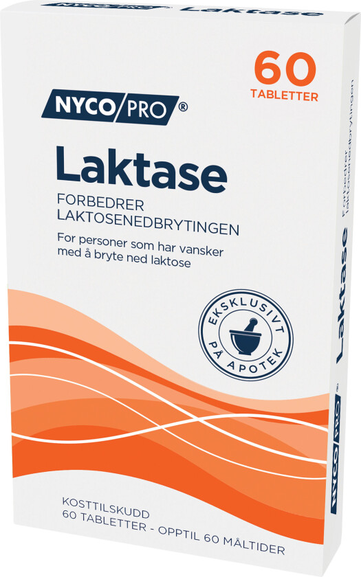 Laktase tabletter, 60 stk