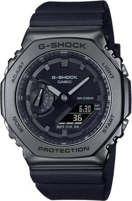 G-Shock GM-2100BB-1AER - Anadigi - Sort - Herreklokker - Resin - Mineral
