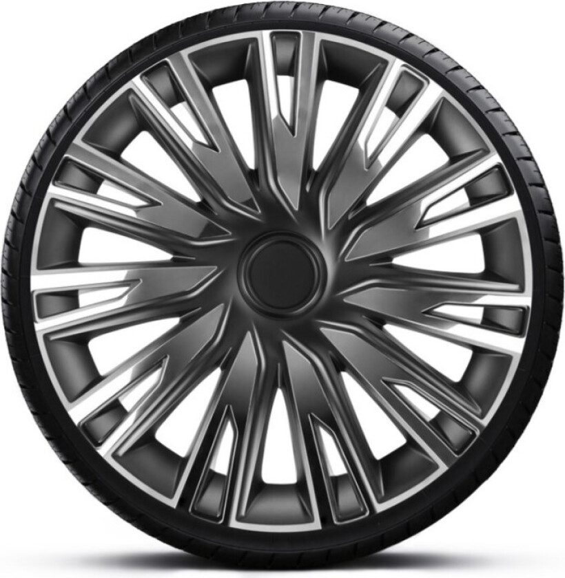 14 COPRA CHROM BLACK Hjulkapsler