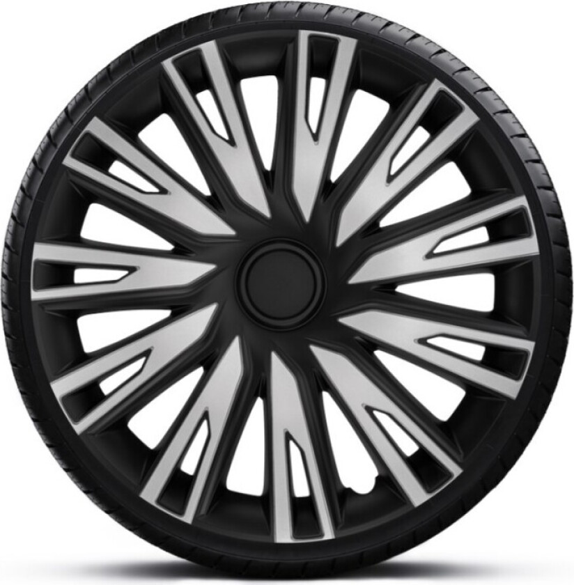 15 COPRA SILVER BLACK Hjulkapsler