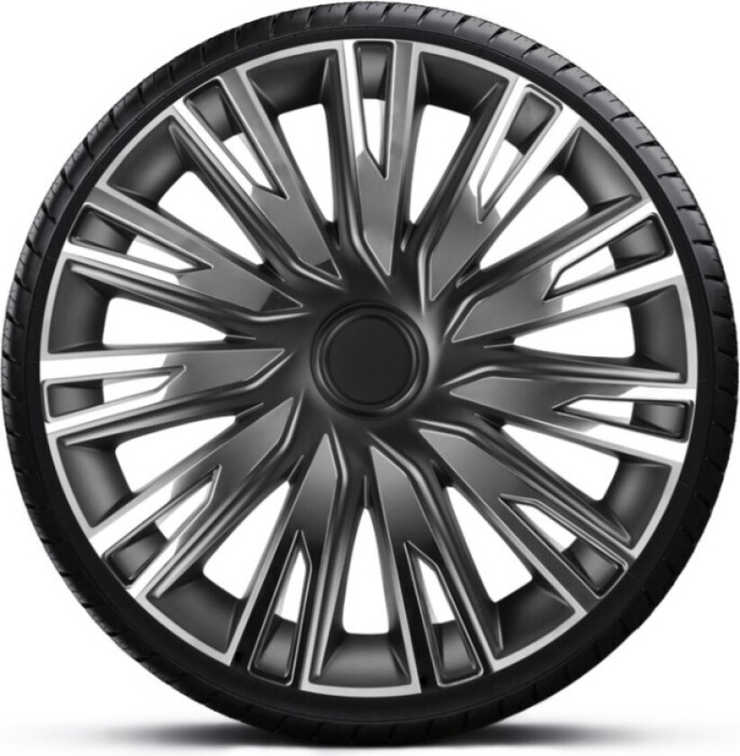 16 COPRA CHROM BLACK Hjulkapsler