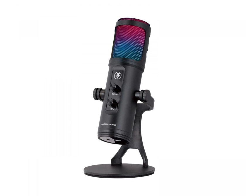 Usb Gaming Mikrofon Rgb - Svart