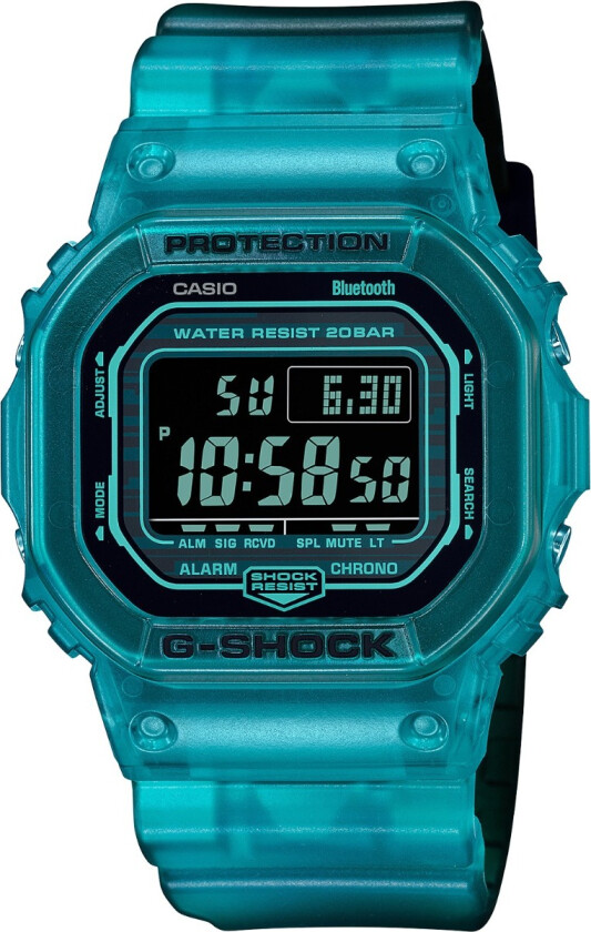 G-Shock DW-B5600G-2ER - Digital - Blå - Herreklokker - Resin - Mineral