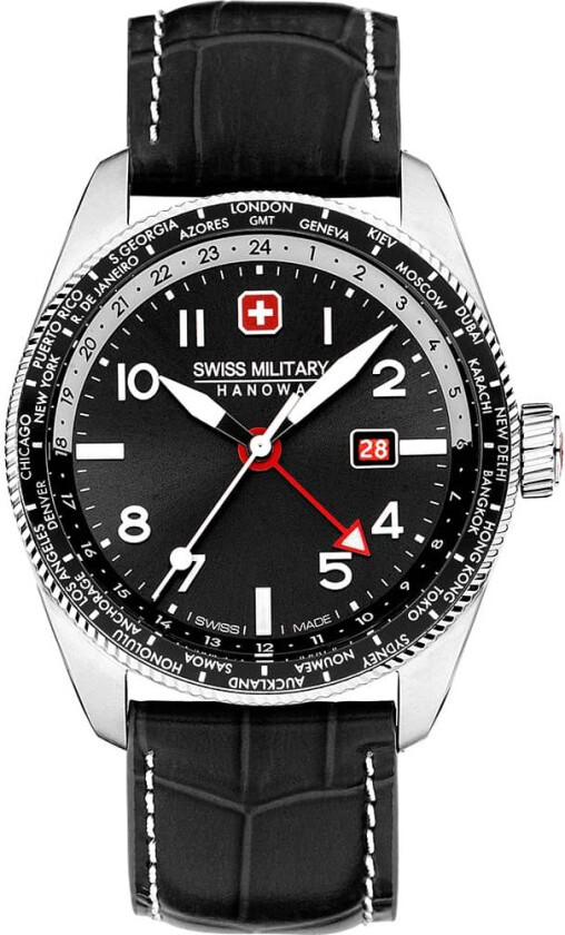 Hawkeye SMWGB0000504 - Kvarts - Sølv - Herreklokker - Skinn - Safir