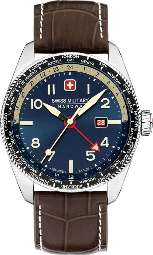 Hawkeye SMWGB0000506 - Kvarts - Sølv - Herreklokker - Skinn - Safir