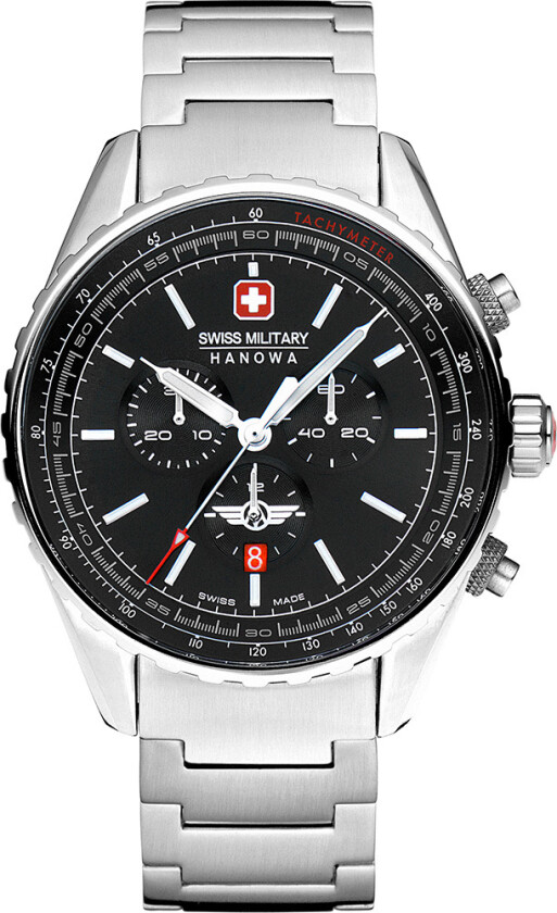 Afterburn Chrono SMWGI0000303 - Kvarts - Sølv - Herreklokker - Rustfritt stål - ledd m/pin - Safir