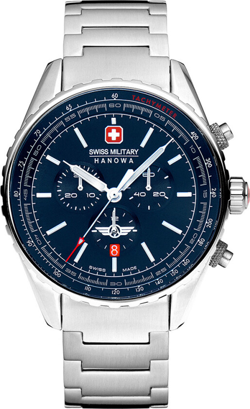 Afterburn Chrono SMWGI0000304 - Kvarts - Sølv - Herreklokker - Rustfritt stål - ledd m/pin - Safir