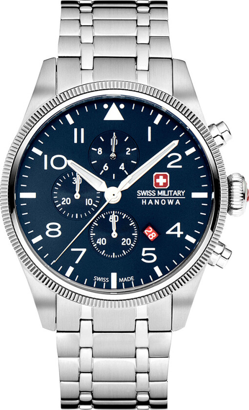 Thunderbolt Chrono SMWGI0000403 - Kvarts - Sølv - Herreklokker - Rustfritt stål - ledd m/pin - Safir