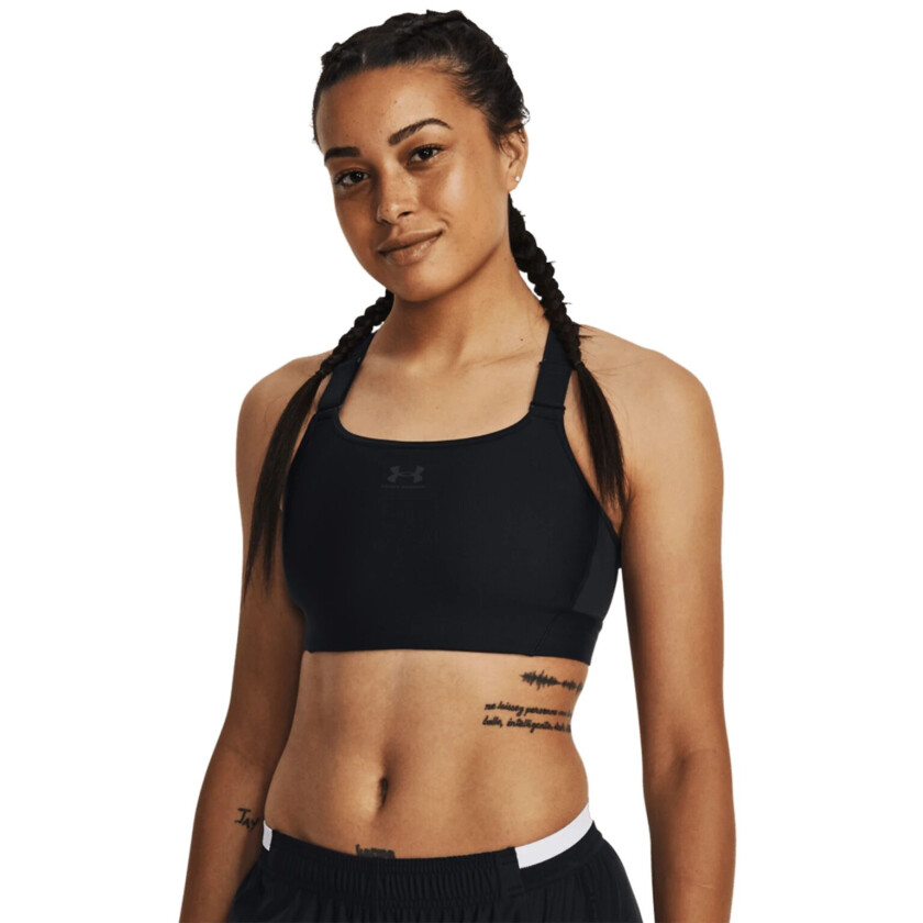 HeatGear Armour High, sports-BH, dame Black / / Jet Gray