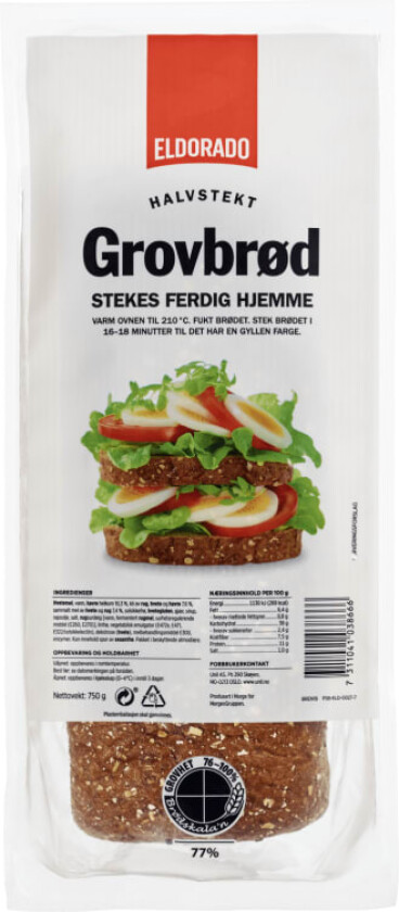 Grovbrød Lettstekt 750g