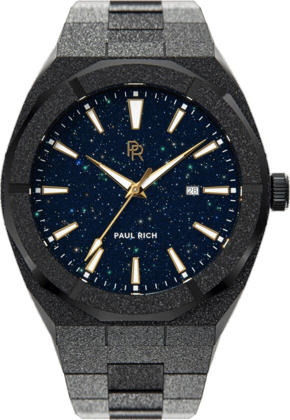 Frosted Star Dust - Black Automatic 45mm - Automatisk - Sort - Herreklokker - Rustfritt stål - ledd m/pin - Safir
