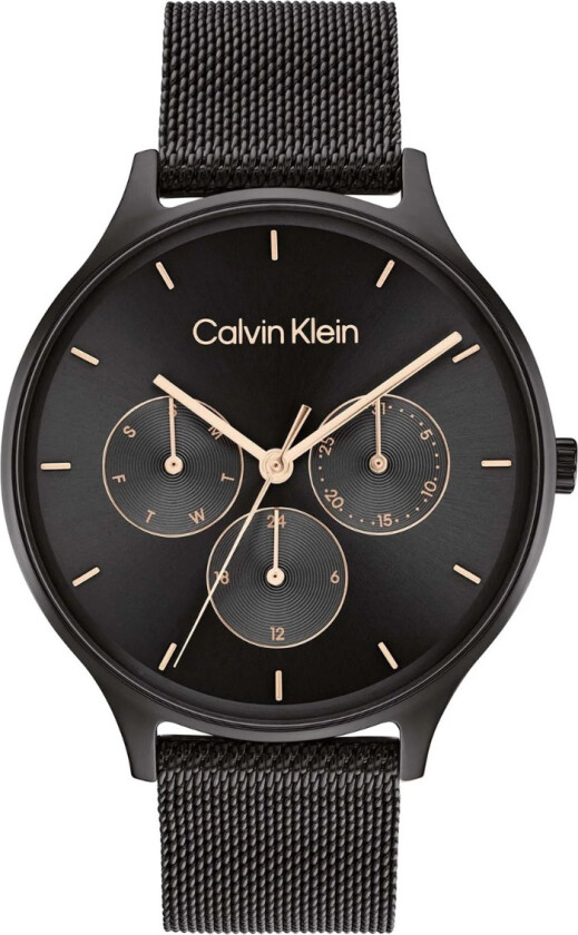 Timeless Multifunction 25200105 - Kvarts - Sort - Dameklokker - Meshlenke - Mineral