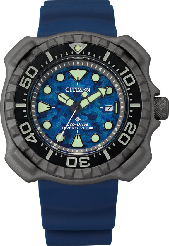 Promaster Super Titanium Duratect 200m Eco-Drive Diver BN0227-09L - Kvarts - Sølv Titanium - Herreklokker - Silikon - Mineral
