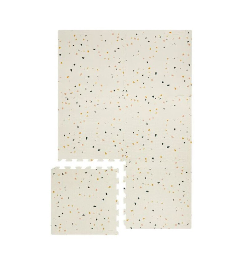 STOR Lekematte til baby/barn (EVA Skum), Terrazzo/Krem