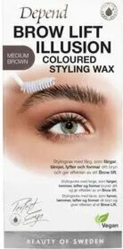 Brow Lift Illusion Coloured Styling Wax Medium Brown 5g