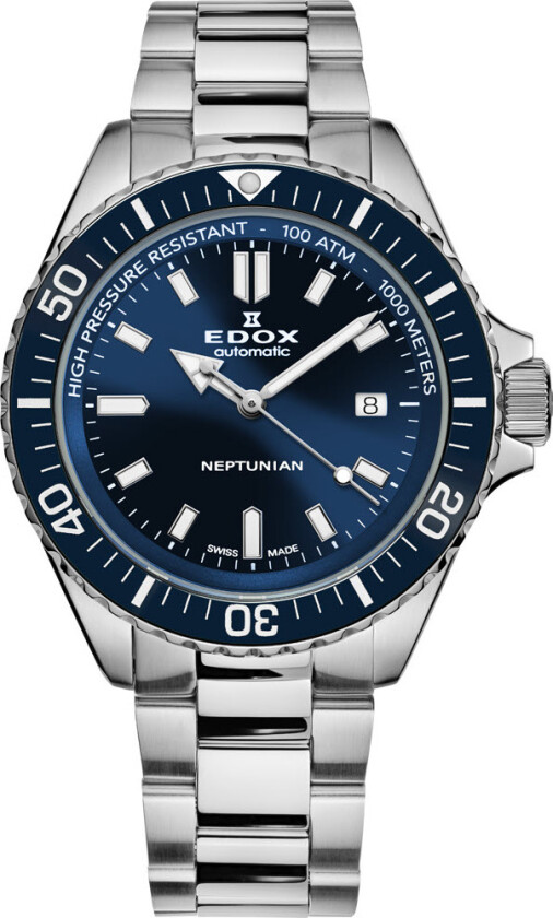Neptunian Automatic 1000M Diver 80120 3BUM BUF - Automatisk - Sølv - Herreklokker - Rustfritt stål - ledd m/pin - Safir