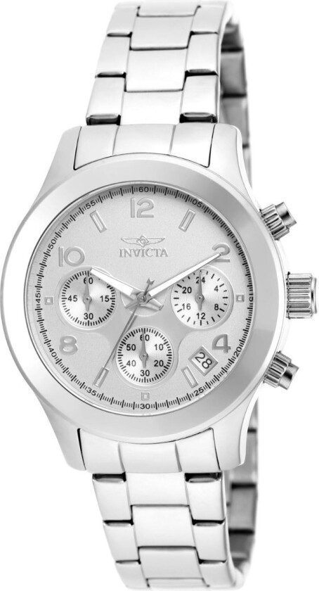 Angel Lady 38mm Stainless Steel Steel Silver Dial - Kvarts - Sølv - Dameklokker - Rustfritt stål - ledd m/pin - Safirbelagt mineralglas