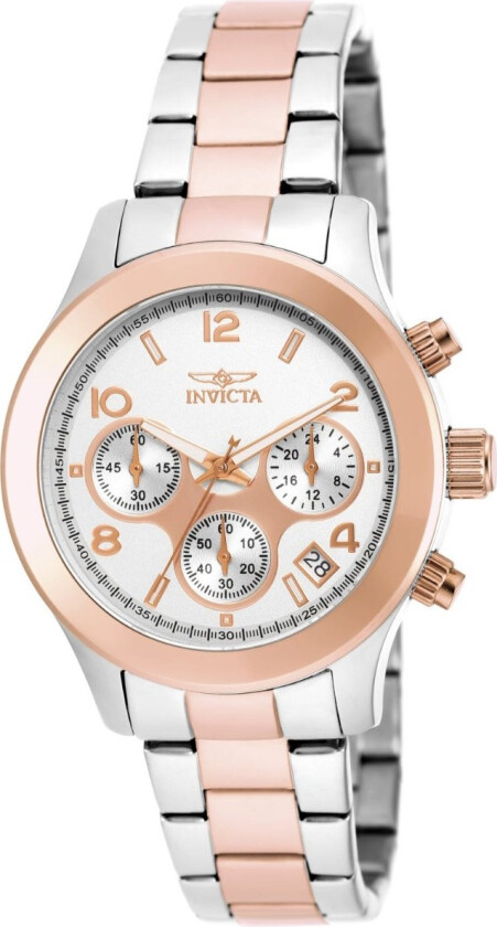Angel Lady 38mm Stainless Steel Rose Gold - Kvarts - Rosegull Sølv - Dameklokker - Rustfritt stål - ledd m/pin - Safirbelagt mineralglas