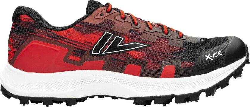 Sarva X-Ice, løpesko med pigg, herre RED/BLACK