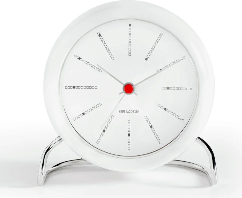 AJ Bankers bordklokke hvit