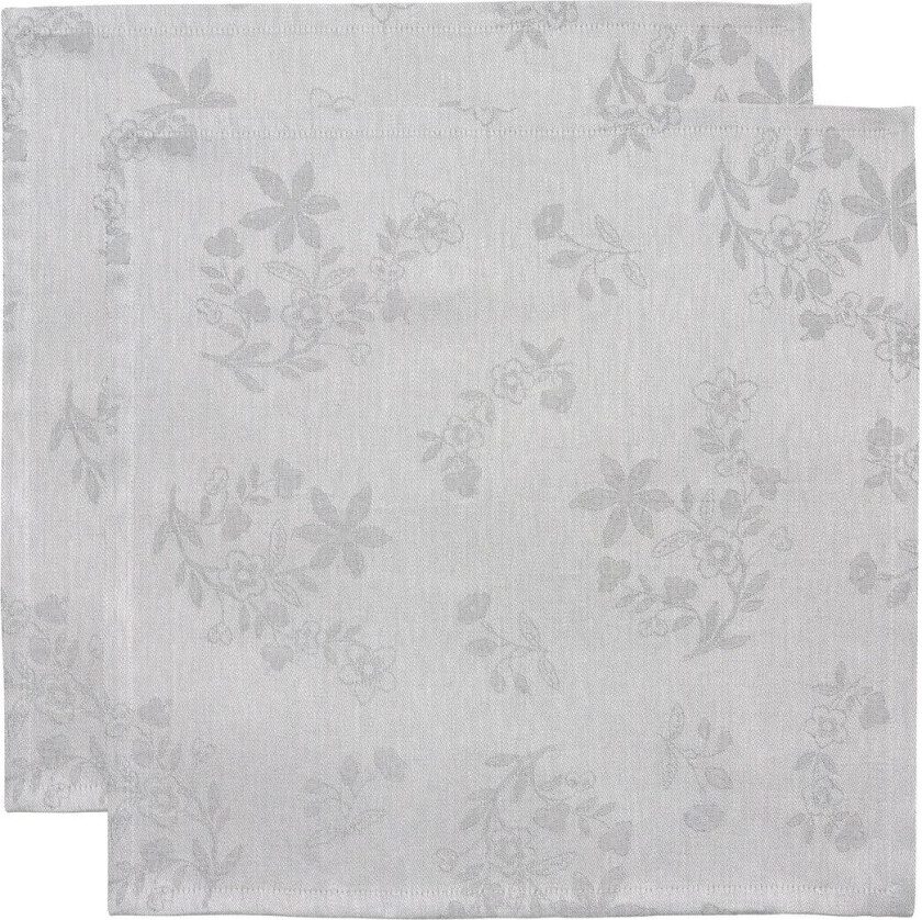 Ostindia Svart stoffserviett 45 x 45 cm 2-pakning Svart