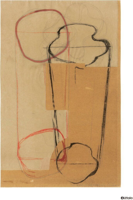 Bilde av iittala Aalto art Sketch brown plakat 50 x 70 cm