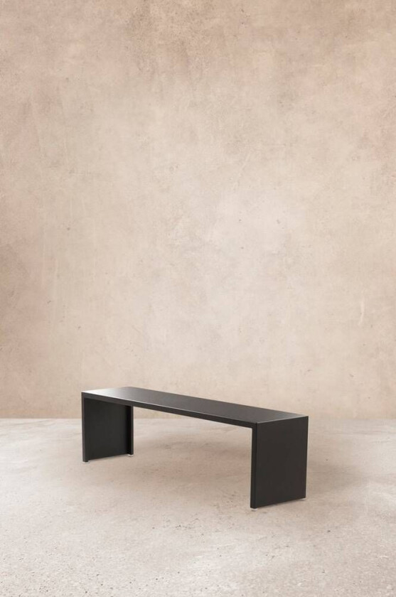 JARDIN benk 150 cm Black mdf / metall